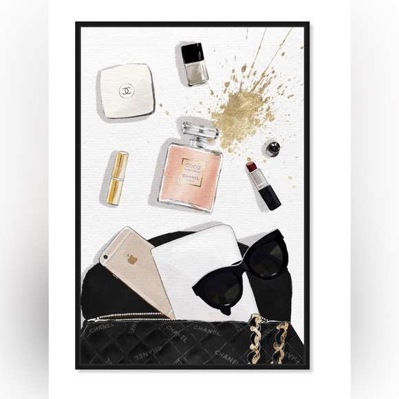 CHANEL Other - CHANEL framed art piece 🩷🖤